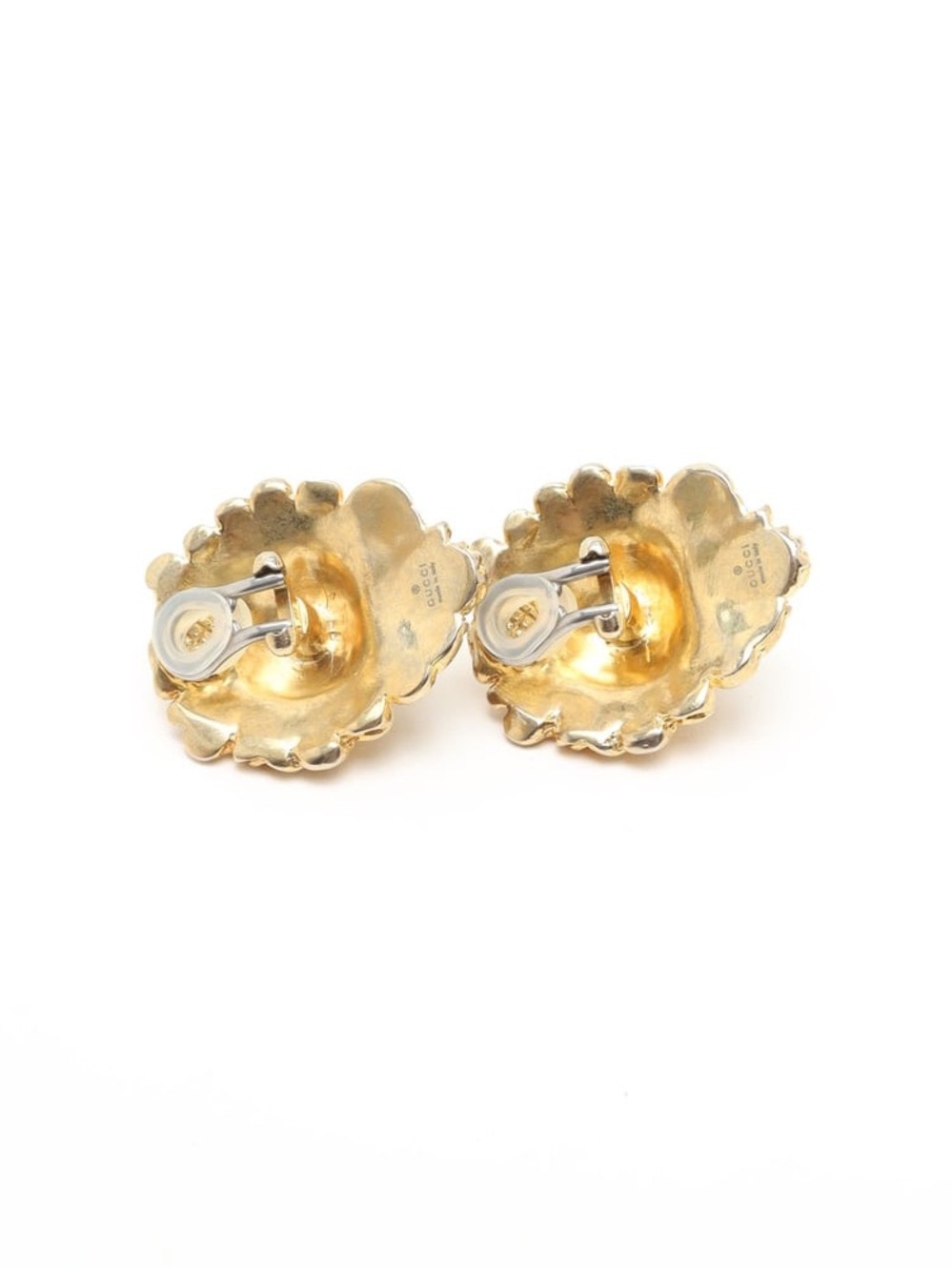 Gucci Gold Lion Head Crystal Stud Earrings - Picture 4 of 5